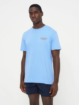 T-shirt basic MOSCHINO niebieski