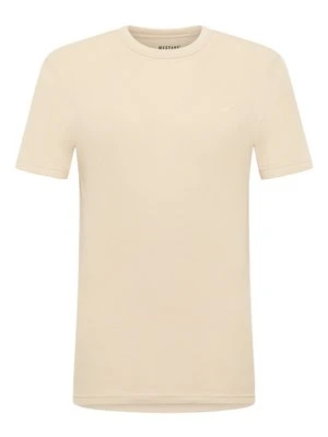 T-shirt basic Mustang beżowy