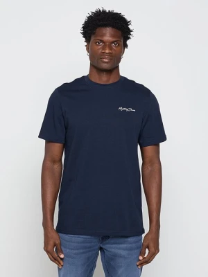 T-shirt basic Mustang granatowy