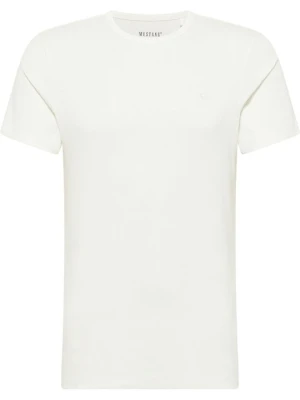 T-shirt basic Mustang mleczny