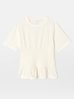 T-shirt basic NAME IT mleczny