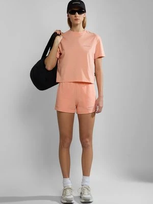 T-shirt basic Napapijri różowy
