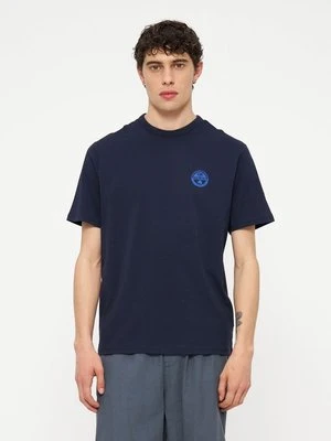 T-shirt basic Napapijri granatowy