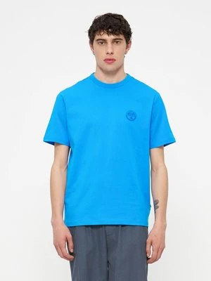 T-shirt basic Napapijri niebieski