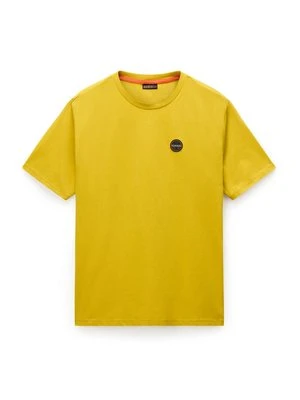 T-shirt basic Napapijri żółty