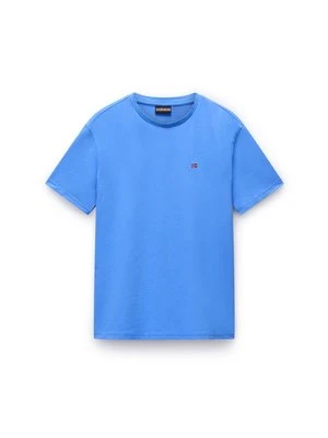 T-shirt basic Napapijri niebieski