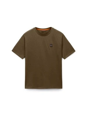 T-shirt basic Napapijri oliwkowy