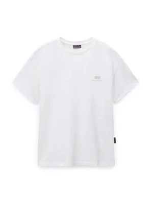 T-shirt basic Napapijri biały