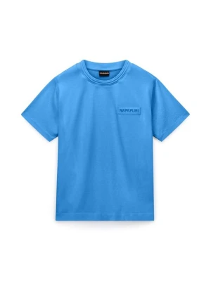 T-shirt basic Napapijri granatowy