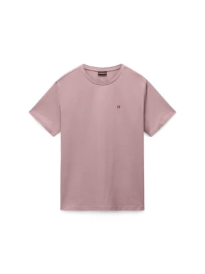 T-shirt basic Napapijri jasnoróżowy