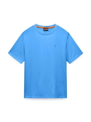 T-shirt basic Napapijri niebieski