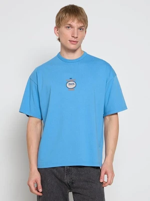 T-shirt basic Napapijri niebieski
