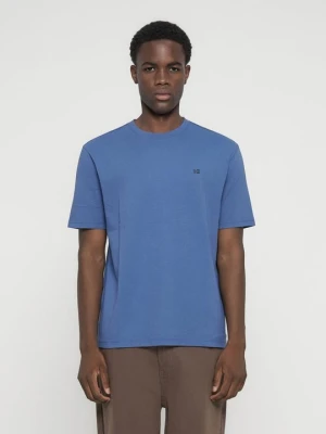 T-shirt basic Napapijri niebieski melanż