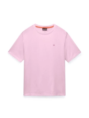 T-shirt basic Napapijri różowy