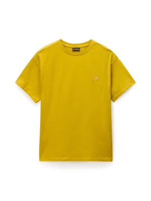 T-shirt basic Napapijri żółty