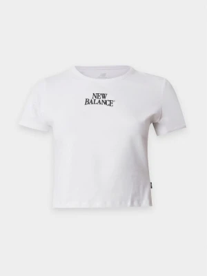 T-shirt basic New Balance biały