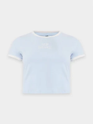 T-shirt basic New Balance liliowy