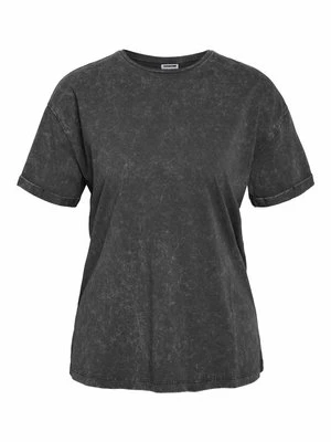 T-shirt basic Noisy May czarny melanż