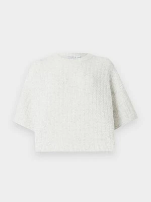 Zdjęcie produktu T-shirt basic Noisy May jasnoszary melanż