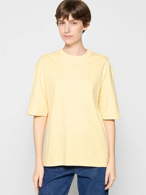 T-shirt basic Nümph żółty