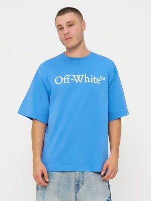 T-shirt basic Off White niebieski