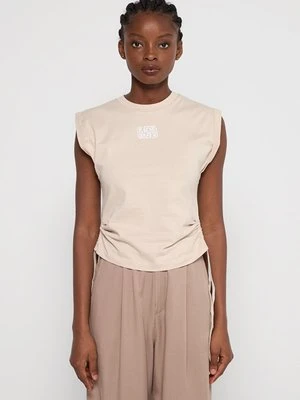 T-shirt basic Oh April beżowy