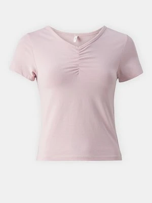 T-shirt basic Only jasnoróżowy