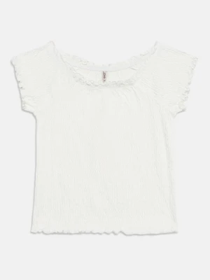 T-shirt basic ONLY GIRLS mleczny