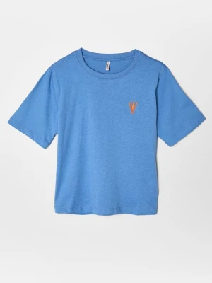 T-shirt basic ONLY GIRLS niebieski