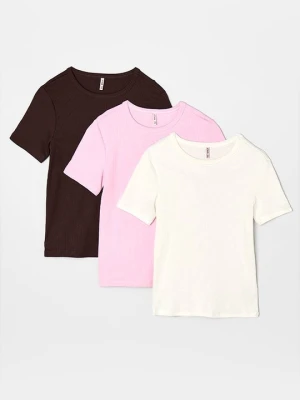T-shirt basic ONLY GIRLS różowy