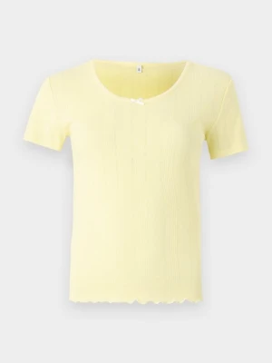 T-shirt basic Only jasnożółty