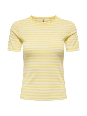 T-shirt basic Only jasnożółty