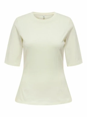 T-shirt basic Only mleczny