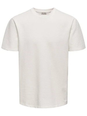 T-shirt basic Only & Sons mleczny