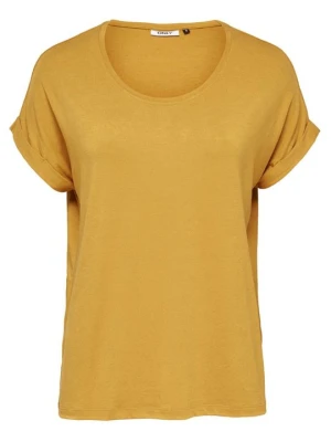 T-shirt basic Only w kolorze złota