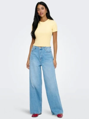 T-shirt basic Only żółty
