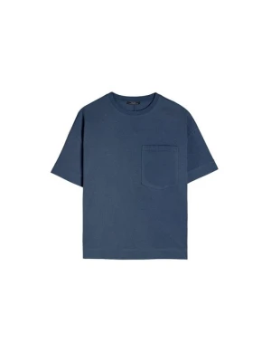 T-shirt basic PARFOIS niebieski