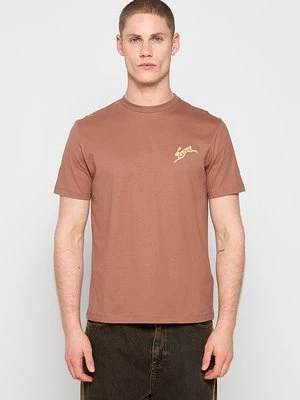 T-shirt basic Paul Smith brązowy