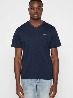 T-shirt basic Pepe Jeans granatowy