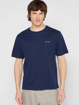 T-shirt basic Pepe Jeans granatowy