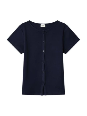 T-shirt basic Pepe Jeans granatowy