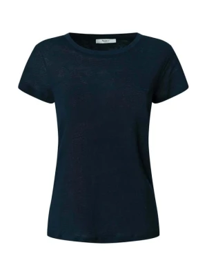 T-shirt basic Pepe Jeans granatowy