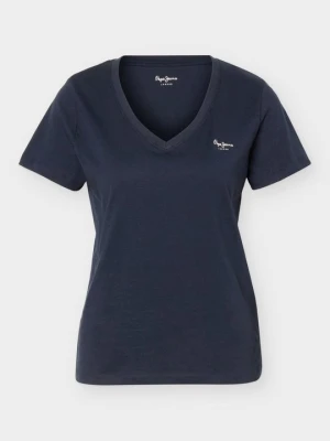 T-shirt basic Pepe Jeans granatowy