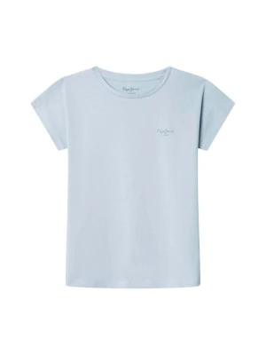 T-shirt basic Pepe Jeans jasnoniebieski denim