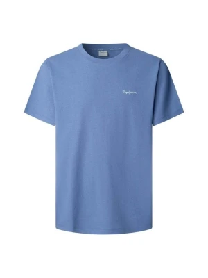 T-shirt basic Pepe Jeans niebieski