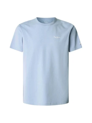 T-shirt basic Pepe Jeans niebieski