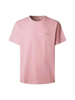 T-shirt basic Pepe Jeans różowy