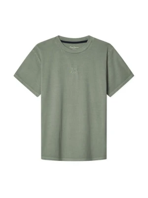 T-shirt basic Pepe Jeans zielony