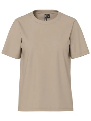 T-shirt basic Pieces beżowy