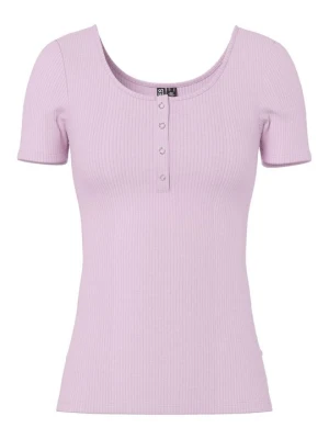 T-shirt basic Pieces fioletowy